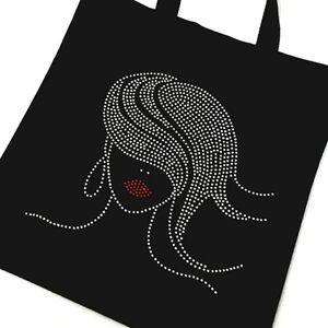 Glam Girl Rhinestone Canvas Tote